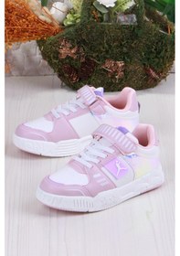 Resim Fort Cool King Kısa Anatomik Rahat Hafif Sneaker Kız Çocuk Ayakkabı Pudra 