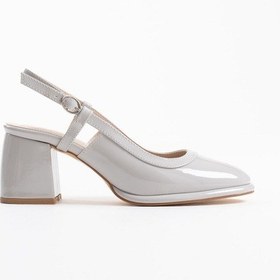 Resim Taila Gri Rugan Kadın Topuklu Ayakkabı Gri Rugan 