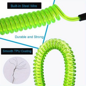 Resim Rugged Stainless Steel Balıkçılık Lanyard Seti - Dayanıklı Spiral Geri Çekilebilir Kablo Düzenleyici Calabina Klipsi ile, Kayak Araçları için Dönmeyen Depolama, Temel Balıkçı Aksesuarları (Çok Parça Paketi), Balıkçılık Araçları Aksesuarları 
