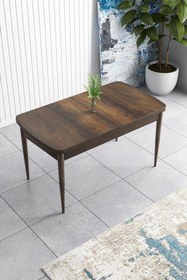 Resim Canisa Kor Serisi, 70x114 Açılabilir Yemek Masası, Barok Ahşap Desen Masa 