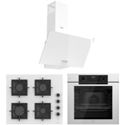 Resim Ferre White FryArt 3 lü Ankastre Set ( QEP63CB - SC206-FA - D087 ) Döküm Izgara 