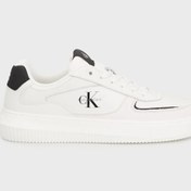 Resim Calvin Klein Deri Logolu Sneaker Ayakkabı YM0YM0142601W Erkek AYAKKABI YM0YM01426 01W 