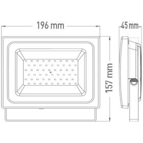 Resim Ack At61-05002 50w Smd Led Projektör 3000k Günışığı 