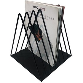 Resim Metal Üçgen Dergilik Plaklık Gazetelik 7 'Li Sac Raf Wd43S 