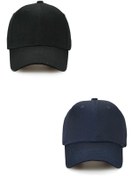 Resim Genel Markalar Basic Kep Şapka 2'li Set Unisex Ayarlanabilir Spor Şapkalar 
