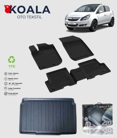 Resim Opel Corsa D 2006-2013 Uyumlu Paspas + Bagaj Havuz Seti 