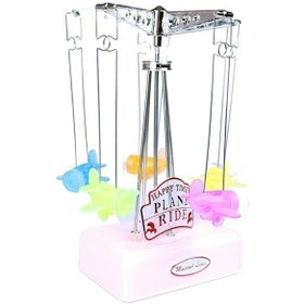 Resim Hareketli Uçaklı Kurmalı Hediyelik Küçük Müzik Kutusu Aleti 4741 