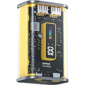 Resim LinkTech C122 10000 mAh PD 22.5W Şeffaf Tasarım Powerbank Sarı 