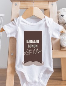 Resim bebeksem Kişiye Özel Baba Zıbın Body %100 Pamuk Babalar Günü Hediyesi. 