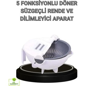 Resim Zero Land Sptrns Çok Fonksiyonlu Döner Rende Süzgeç Hazneli Ergonomik Sebze Doğrayıcı 