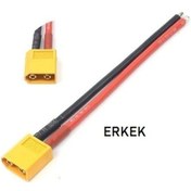 Resim Xt60 Erkek Lipo Pil Şarj Kablosu 10 Cm 14 Awg 2,5 Mm² 