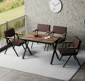 Resim Akira Mutfak Masa Siyah Acı Kahve 