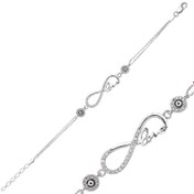 Resim Silver Infinity Love Women's Bracelet 