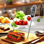 Resim 1 Adet Gıda Güvenliği Tek Kullanımlık Dijital Mutfak Termometresi Prob ile - Izgara, BBQ, Etler ve Balık için Kolay Okunabilir LCD Ekran - Piller Dahil, Dayanıklı Plastik Tasarım, Pişirme İçin Termometre, Bbq Sıcaklık Monitörü, Kolay Okunabilen Ekran, Gıda Güvenli Malzeme, Güvenilir Sıcaklık Aracı 