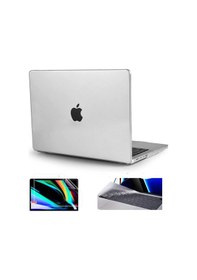 Resim Apple Uyumlu MacBook Pro 14.2 2021 A2442 Kılıf Koruma Kılıfı Hardcase 3Lü Set Siyah 