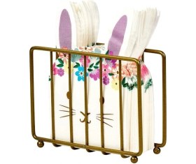 Resim Edora Home Gold Masa Üstü Metal Paslanmaz Kafesli Peçetelik - Lüks Sunum, Dekoratif 