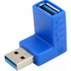 Resim Alfais 5018 USB 3.0 Dirsek 90 Derece Bağlantı Çevirici Dönüştürücü 