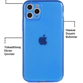Resim Kılıfmania Apple iPhone 11 Kapak Kamera Korumalı Neon Renkli Silikon Kılıf - Neon Pembe 