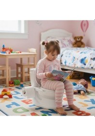 Resim Happy Eğitici Klozet Sesli Işıklı Tuvalet Eğitimi Beyaz Lazımlık HAPPY.070 Beyaz 