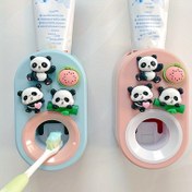 Resim Kolay Kurulum Panda Diş Macunu Dağıtıcısı - Duvara Monte, Matkap Gerektirmeyen Sıkacağı Sevimli 3D Tasarımlı - Mükemmel Banyo Aksesuarı & Noel/Halloween Hediyesi 