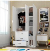 Resim Kenzlife gardırop 3 kapılı 3 çekmeceli civanperçemi 180*120*52 by 