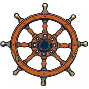 Resim 10x10 Cm Gemi Dümeni Sticker Laptop Kask Araba Motor Defter 