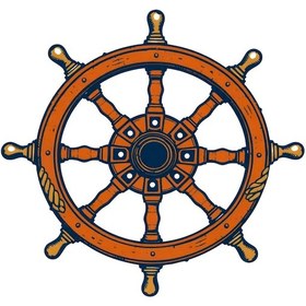 Resim 10x10 Cm Gemi Dümeni Sticker Laptop Kask Araba Motor Defter 