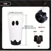 Resim Topshop1 Jdm Halloween Beyaz Vites Topuzu Adaptörü - Alüminyum Alaşım, Çoğu Araç İçin Uyumlu 