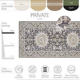 Resim Cool Halı Private Siyah Eskitme Vintage Halı Çiçek Desen Dokuma Şönil Halı Yıkanabilir Salon Halısı 