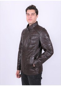 Resim New Zaya Leather Erkek Kahverengi Deri Mont Hakiki Deri (468607194) Kahverengi 