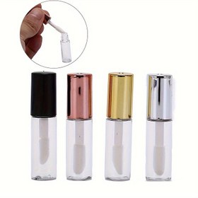 Resim 10 adet 1.2ml Boş Şeffaf Lip Gloss Tüpleri, Ruj için Plastik Makyaj Örnek Kapları, Mini Doldurulabilir Seyahat Lipgloss Lip Balms Şişe Tüpleri Kapları, DIY Makyaj Aksesuarları 