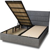 Resim Nironyatak Niron Silver Baza Ve Başlık Seti 180X200 Cm Çift Kişilik Kaydırma 