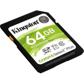 Resim Kingston 64GB Sdxc Canvas Select Plus 100R C10 Uhs-I U1 V10 Hafıza Kartı 