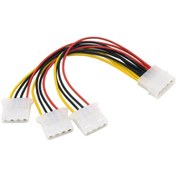 Resim BK Teknoloji 4 Pin Molex Power Çoklayıcı Adaptör 1 Giriş 3 Çıkış 2 Adet 