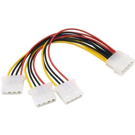 Resim BK Teknoloji 4 Pin Molex Power Çoklayıcı Adaptör 1 Giriş 3 Çıkış 2 Adet 