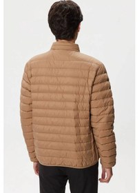 Resim Lacoste Down Fill Jacket Kaztüyü Dolgu Gizli Kapüşonlu Açık Kahverengi Mont Kahverengi 