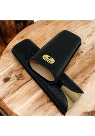 Resim Cohiba Örme Desen Deri Puro Kılıfı 2li Siyah 64ring 
