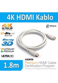 Resim 4K Hdmi Kablo 1.8M Metre Ultra Hd 4K 60Hz 2160P High Speed Kablo 