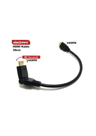 Resim Electroon 30Cm Hdmi Kablo 90Derece Hareketli 