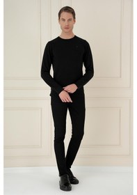 Resim Efor Tr 875 Slim Fit Siyah Klasik Triko Siyah 