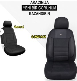 Resim Fiat Egea Araçlara Uyumlu Oto Koltuk Kılıfı Seti - Violet Siyah 