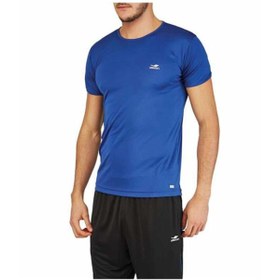 Resim Lescon T-shirt Sıfır 0 Yaka Erkek Kısa Kol Tişört Indigo 16s-1220 