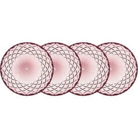 Resim Glas Sorrento Tabak 4 Adet Çap:16 cm Pembe 