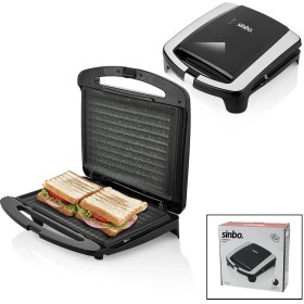 Resim Go İthalat Elektrikli Tost Makinesi 2 Dilim Granit Yapışmaz Yüzey - Kilitlenebilir Kapak 750W SSM-2587 (5468) 
