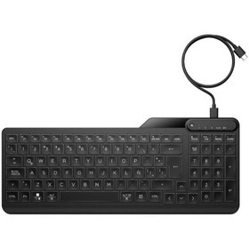 Resim HP 405 Çoklu Cihaz Arka Aydınlatmalı Kablolu Type-C Klavye Siyah 7N7C1AA 