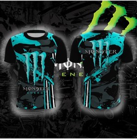 Resim Monster Energy Off-road Dağ Binme Tişörtü - Çabuk Kuruyan Kısa Kollu Erkek Formasıblack Black 