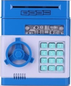 Resim Kumbara Şifreli Atm Kasa Para Yutan Kumbara Şifreli Mavi 