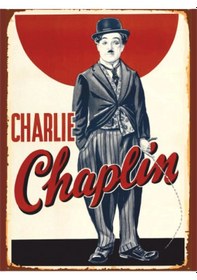 Resim Charlie Chaplin Retro Ahşap Poster Tablo Vintage Duvar Dekoru 
