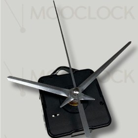 Resim Saat Mekanizması, Akar Sessiz Duvar Saati Mekanizma, 14 Mm Şaft, Akrep-yelkovan-saniye- Askılı Kısa Gümüş 