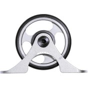 Resim Lemestar Katlanabilir Bisiklet Paleti Alüminyum Kolay Taşıma Tekerleği Gümüş 